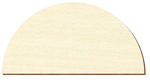 Sperrholz Zuschnitte - 1/2 Kreis, Halbkreise - 5x10cm-35x70cm, Höhe x Breite:7 x 14cm