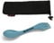 Wild Peak Plastic Spork - Lightweight & Strong All in one Spoon, Fork, Knife Cutlery with Optional Storage Bag ▲ (Sky Blue, with Storage Bag)