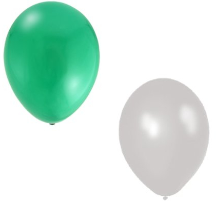 Toyland® 30 Ballons DE Coupe du Monde 2018 Nigeria - Vert ET Blanc 12 Latex