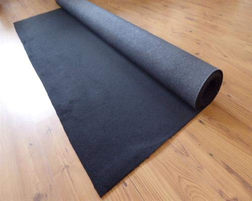 Teppich Meterware Autoteppich feiner Velour Stoff anthrazit 165cm x 400 Rest