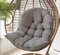 RAILONCH Hängesessel Kissen, Polster, Schaukel Sitzauflage, Verdicken Waschbar Swing Chair Sitz Rückenkissen, Schaukelsitzkissen Hängender Korb Sitzkissen (Grau,abnehmbar)