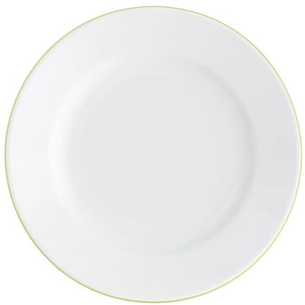KAHLA Pronto Line Frühstücksteller 20,5 cm Line fresh lime | Beilagenteller mit hellgrüner Linie aus Porzellan