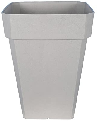 Riviera Pot à Soleilla Carré, 39cm x 39cm x 53cm, Stone