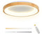 VOMI Moderne LED Dimmbar Deckenleuchte Holz 50CM Deckenlampe mit Fernbedienung 36W Wohnzimmerlampe Runde Holzlampe Schlafzimmer Lampe Decke Deckenbeleuchtung Kinderzimmer Wohnzimmer
