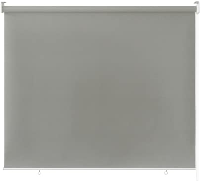 Froadp 180x140cm Außenrollo Sichtschutzrollo mit Reflektierende Thermofunktion Kunststoffbeschichtung Senkrechtmarkise Außen Vertikalmarkise Fensterrollo für Balkon Terrasse Garten (Grau)