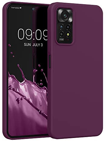 kwmobile Cover per Xiaomi Redmi Note 11 Pro/Note 11 Pro (5G) / Note 12 Pro (4G) Custodia - Back Case per Smartphone in Silicone TPU - Protezione Gommata - viola bordeaux