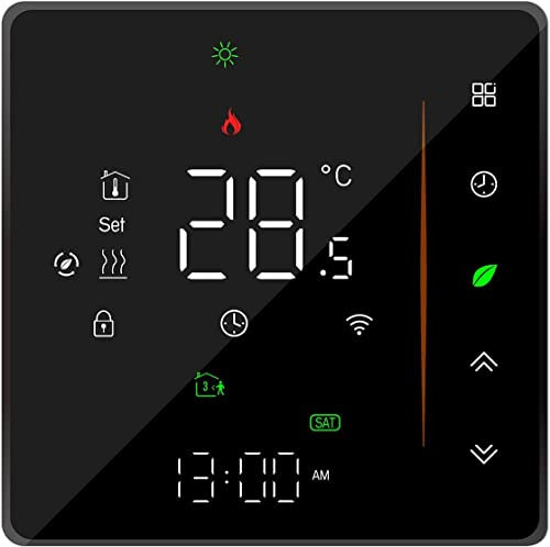 Termostato Smart Wifi Caldaia a gas/acqua Riscaldamento Termostato ambiente Telecomando Regolatore di temperatura programmabile digitale Umidità Tuya Funziona con Amazon Alexa Google Home 95~240VAC