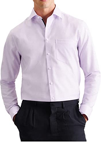 Seidensticker Herren Regular Fit Langarm Hemd Shirt, Lila, 43 EU