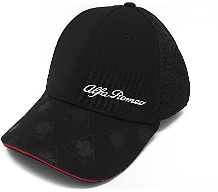 4R Quattroerre.it Unisex Elite Alfisti gebogenes Visier, Schwarz Hut, 30