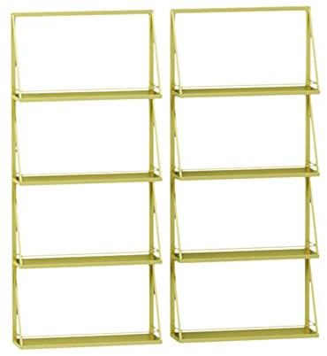 Einzelhandel Salon Nagellack Rack Wandmontage, 4 Etagen Metall Lippenstift ätherisches Öl Flaschenhalter Organizer Tropfflasche Organizer Kosmetik Organizer für Home Salon Business Spa