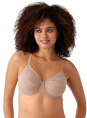 Wacoal Women's Visual Effects Minimizer Bra, Sheer or Semi-Transparent, Roebuck, 34E