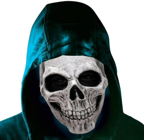 dancepandas Horror Halloween Maske Totenkopf, Skelett Gruselige Halloween Masken für Erwachsene und Kinder, Cosplay-Party-Maske,Halloween Deko