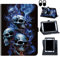 for Nokia T10 Tablet Case/for Nokia T10 8 inch 2022 Tablet Case, 360 Degree Rotating Stand and Magnetic Closure Case for Nokia T10 (Model TA-1472) Tablet 8 inch 2022 Release,Skull Head with Blue