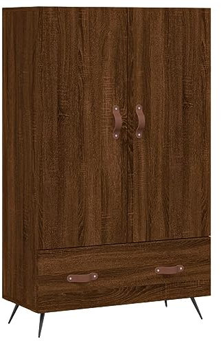 vidaXL Vitrine Schrank braun Eiche 69,5x31x115 cm Komposite Holz