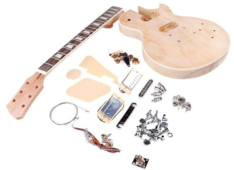 Geeignet Für LP E-Gitarre Set Halskörper Holzrohling DIY Halbzeug Set Gitarrenkörper E-Gitarren-Teile zum Selbermachen