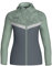 JAKO ICONIC Kapuzenjacke Gr. 42 Anthra Light/Mintgrün/Soft Grey - Zipper Hoodie Damen, Bequeme Sweatjacke mit Keep Dry Funktion aus 100% recyceltem Polyester