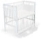 FabiMax Baby Beistellbett Flex mit innovativem Seitengitter für Boxspringbett, inkl. Matratze und Nestchen aus Netzstoff, Buche massiv weiß, Comfort/weiß