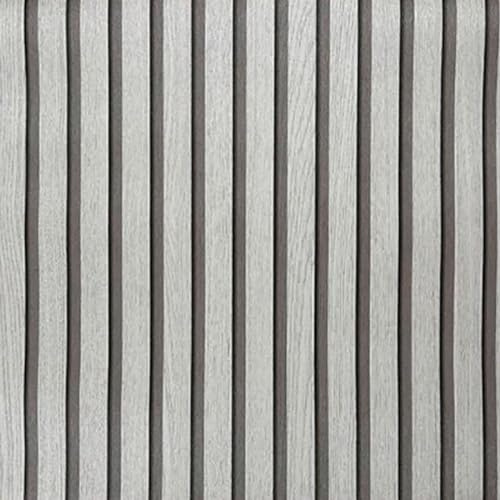 Camiraft 1 Roll Wood Slats Wallpaper Natural Wooden Slats Panelled Wallpaper Roll Wooden Slat Wallpaper Wood Effect Modern Realism Contemporary Feature Wall,9.5 * 0.53M Grey