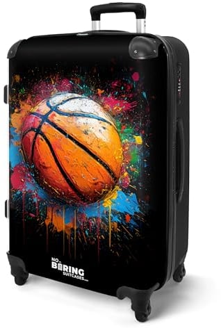 NoBoringSuitcases.com Handgepäck Koffer mit Rollen - Hartschalenkoffer Trolley mit TSA Schloss, Mittelgroß bis Klein, Graffiti-Druck