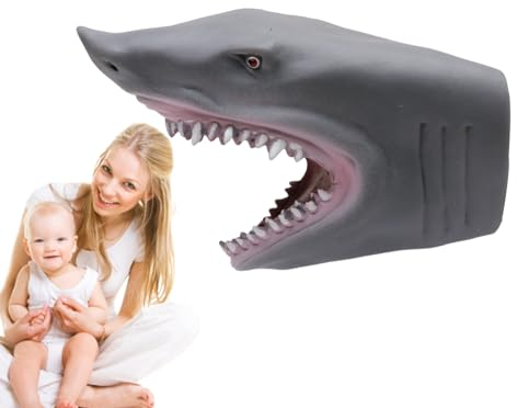 itrimaka Hai-Puppe,Tier-Handpuppen, Cartoon realistische Krokodil Hai Dinosaurier Spielzeug Handpuppen, Schwimmbad-Strand-Badespielzeug, weiche Gummi-Tier-Actionfigur, Handspielzeug für Jungen und