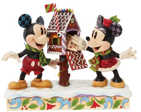 Enesco Disney Traditions by Jim Shore Figur Micky und Minnie Maus Briefe an den Weihnachtsmann, 17,8 cm, Mehrfarbig