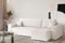 Kaiser Möbel, Ecksofa mit schlaffunktion, mit Bettkasten, Schlafsofa Best, Designer L-Form Sofa, Modern Design Couch, Polsterecke, Freistehend, Stoff Neve Ecru Rechts