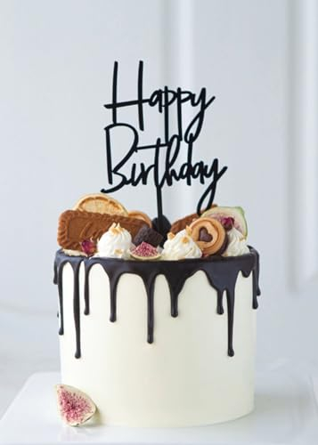 Tortendeko Happy Birthday, Cake Topper Geburtstag, Tortendeko Geburtstag, Happy Birthday Kuchen Deko, Torten Deko aus Acryl, für Frau Mann und Mädchen Junge