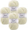 ilauke Häkelgarn 4er* 50g/Ball Super Weiche 100% Acryl Garn für Anfänger und Kinder, Handstrickgarne Baby Fluffy Ball für Häkeln und Kunsthandwerk für Häkeln und Kunsthandwerk(Beige)