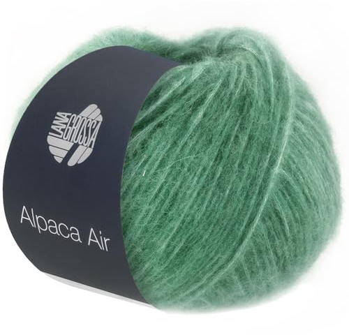 LANA GROSSA Alpaca Air | Leichtes Alpaka-Schlauchgarn | Handstrickgarn aus 62% Alpaka (Baby), 27% Polyamid & 11% Schurwolle (Merino Fein) | 50g Wolle zum Stricken & Häkeln | 140m Garn 23