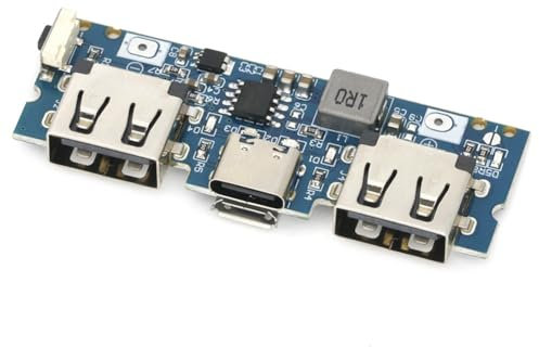 Jeenuuder Micro-USB/Typ-C 5V 2,4A Dual USB 18650 Boost Batterieladegerät Board Mobile Power Bank Ersatzteile Zubehör für Telefon-DIY