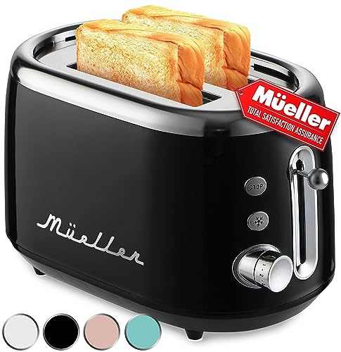MUELLER HOME Retro Toaster 2 Slice, 7 Browning Levels
