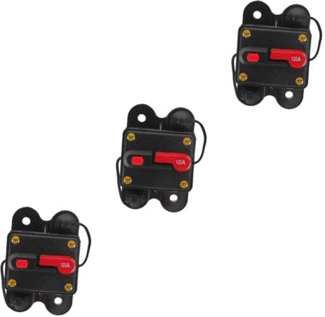 3 Pièces Modification Audio De Voiture Disjoncteur Pour Voiture Réinitialiser Le Disjoncteur Mini- Pour Auto Pour Bateau Black Bakélite PartyKindom