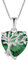 FJ Collier en argent sterling 925 avec pendentif arbre de vie en forme de cœur et pierre de naissance - Cadeau pour femme, Zircone cubique, Émeraude