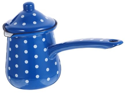 CRILSTYLEO Retro Pot Kettle Milk Jug Set Multi-use Enamel Coffee Pot Large Capacity Perfect for Turkish Coffee Tea