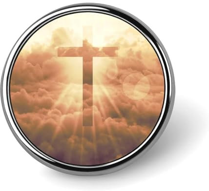 Christliche Anstecknadeln mit Kreuz und Jesus, runde Knöpfe, Abzeichen, Broschen, Emaille-Anstecker, Party-Dekoration für Hüte, Kleidung, Taschen