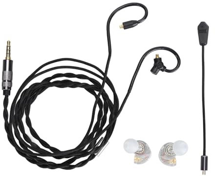 Vomeko Gaming Earbuds with Microphone, 3.5mm Wired Detachable Gaming Earbuds for Mobile Phone PC Tablet Laptop,Gaming Headset (White)