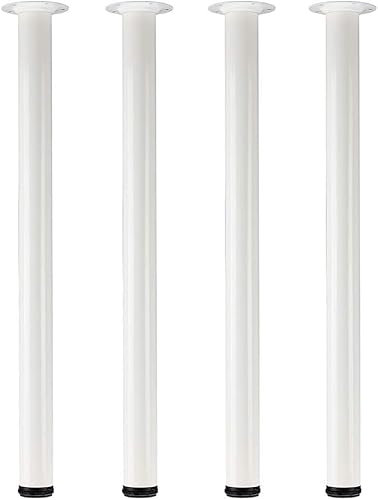 QLLY Tischbeine, 80 cm, verstellbare Schreibtischbeine aus Metall, 4 Stück, Möbelbeine, DIY-Büro-Tischbein (80 cm, weiß)