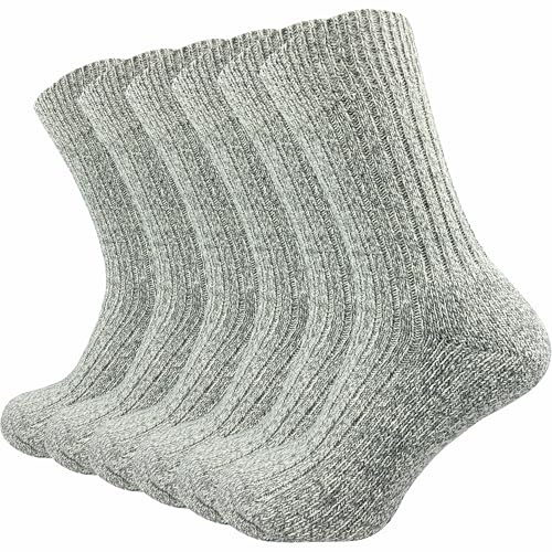 GAWILO Chaussettes norvégiennes chaudes homme en laine (6 paires) – Thermiques & respirantes – idéales hiver, bottes & randonnée