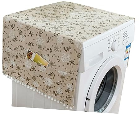 ANDRESLAD Copertura Lavatrice e Frigorifero Antipolvere Grigio Design Resistente e Traspirante Per Protezione Casa