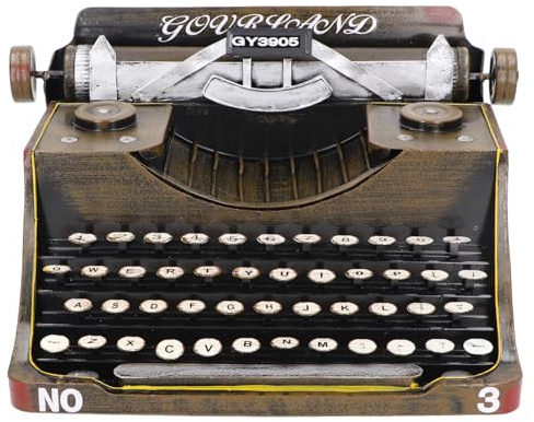Modèle de machine à écrire rétro, réduit la tension du fer - Machine à écrire vintage - Décoration d'intérieur Marron M