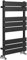 Greened House Richmond Heated Towel Rail Flat Panel Black Bathroom Towel Radiator Central Heating (Black, 500mm W x 800mm H)