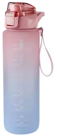 Générique Alex.A Gourde avec paille-Idéal pour le sport,Gym et le bureau (Rose et bleue)