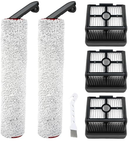 Rrochio Accessori Ricambi per Dreame H12 Pro, 2 Spazzole a Rullo 3 Filtri HEPA per Aspirapolvere Dreame H12 Dual, Lavapavimenti Accessorio di Ricambio Originale