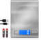 Bascula Cocina Recargable, [Carga USB-3g/15kg] Diyife Báscula de Cocina Digital, Balanza de Alta Precisión en Acero Inoxidable, Función de Tara, Pantalla LCD, para Alimentos,Joyas (Baterias Incluidas)