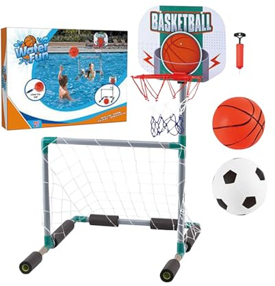 Generisch Basketball Pool Korb | Interaktive Poolspiele - Schwimmendes Fußballtor Für Wasser Mit Basketballkorb Für Sommerveranstaltungen Erwachsene Jugendliche Kinder Und Outdoor Partys