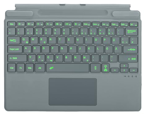 QWERTZ Layout Tastatur für Microsoft Surface Pro 13 Zoll, Kompatibel mit Surface Pro 13 Copilot+ PC(11th Edition) / Pro 11 / Pro 10 / Pro 9 / Pro 8 / Pro X (Grau)