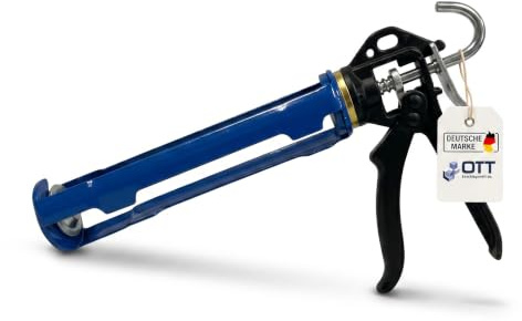 OTT Profi Kartuschenpresse [150-310ml] - Silikonspritze mit 16:1 Übersetzung - Silikonpistole für Silikon, Acryl, Mörtel & Klebstoffe OTT-KART-16-310