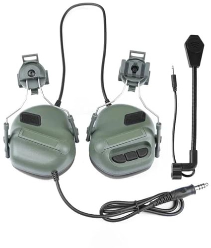 Casque Tactique Casque Antibruit sans Cueillette for Casque Militaire Casque Baofeng Radio PTT Adaptateur Écouteur Mobile(OD)