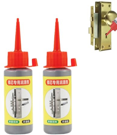 2PCS Multi-Purpose Dry Lube Spray: 60ml Graphite Powder Lubricant for Locks, Doors, Windows, Sliding Tracks, Bearings, Treadmill Belt & Bike Chains | Graphite Grease & Silicon Lubricant Alternative