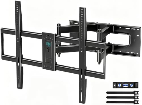 HCMOUNTING 30.2 Long Arm Heavy Duty Full Motion TV Wall Mount for Extra Large 65”-120” TVs, Holds 220lbs, Extension, Swivel ±64° Tilt ±10°, Preassembled, Max VESA 900x600mm, Fits 12-24 Inch Studs